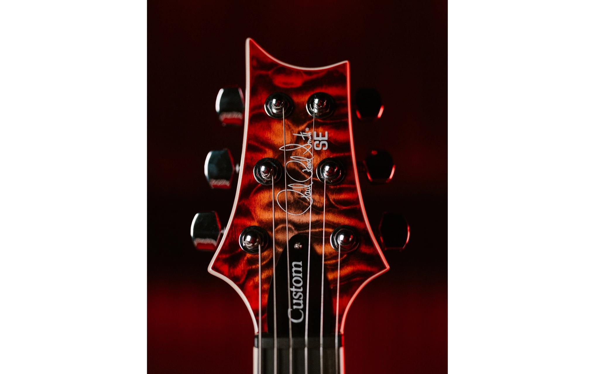 E-Gitarre SE Custom 24-08 Quilt Charcoal Cherry Burst<br>Gitarre mit Split Coil-Funktion
