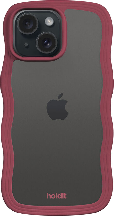 HoldIt Wavy Case iPhone 15/14/13 Rød