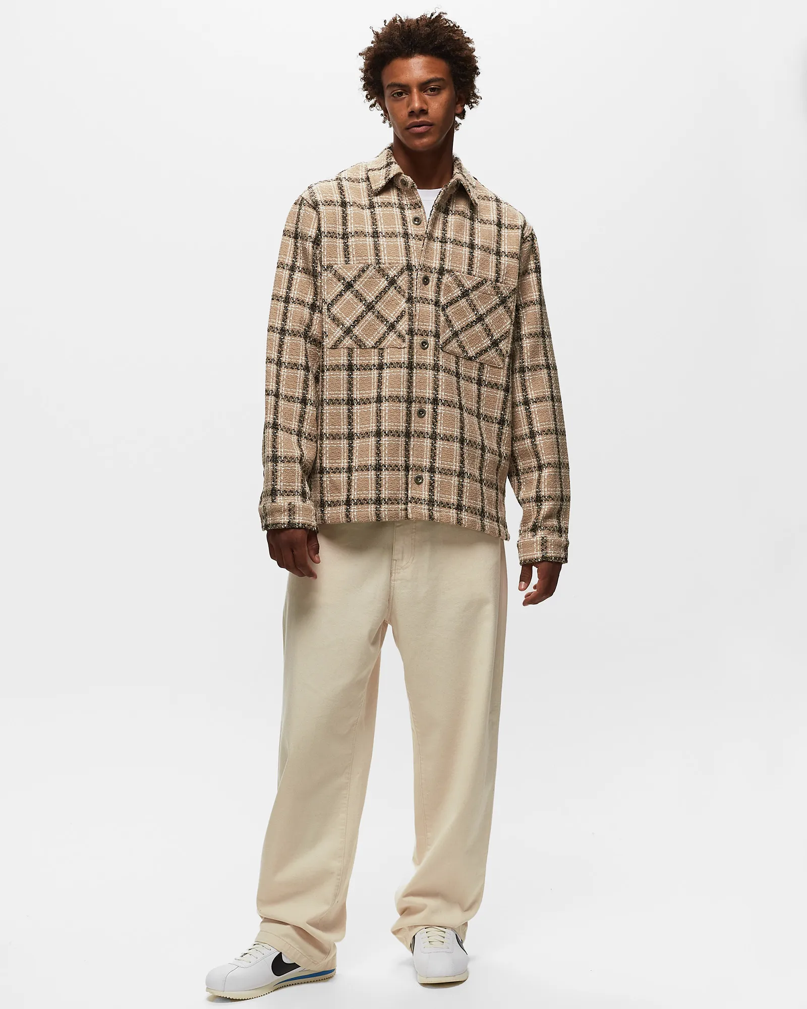 BSTN Brand BOUCLÉ PLAID SHIRT