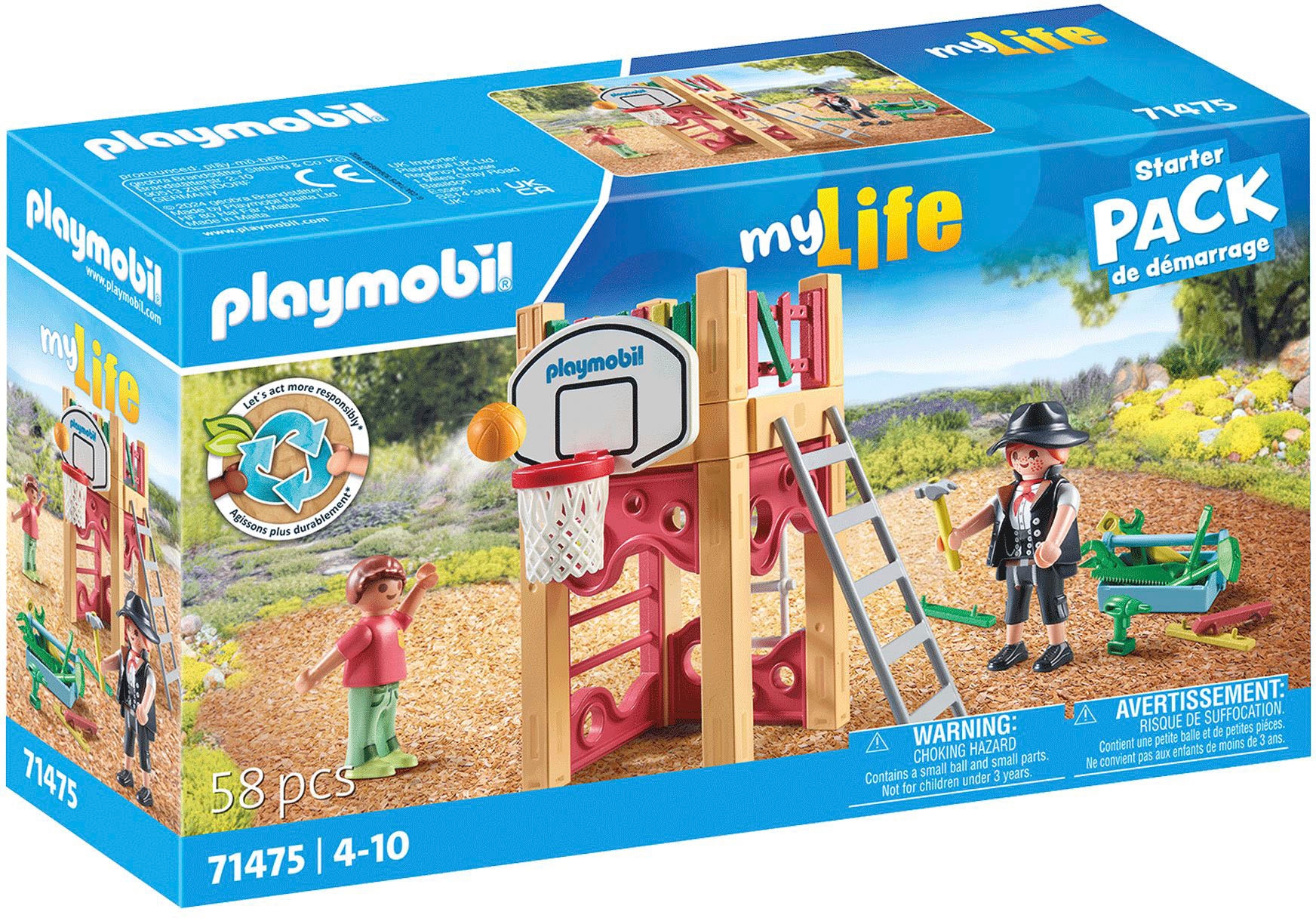 Playmobil® Konstruktions-Spielset »Zimmerin on tour (71475), My City Life« Spielturm, teilweise aus recyceltem Material; Made in Europe