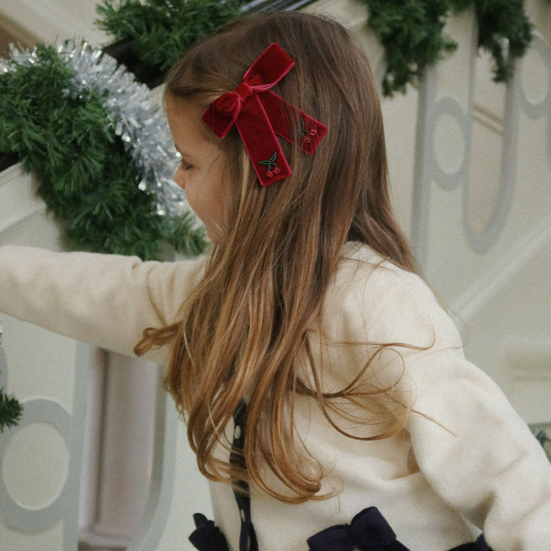 konges sløjd haarclips juliette bow - rio red - 2st