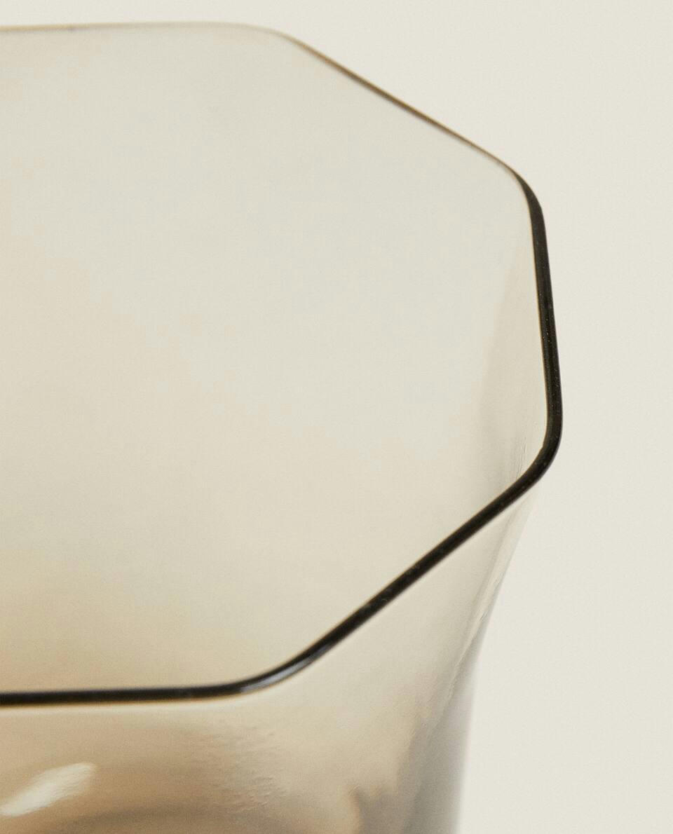 TAÇA DE VINHO OCTOGONAL
