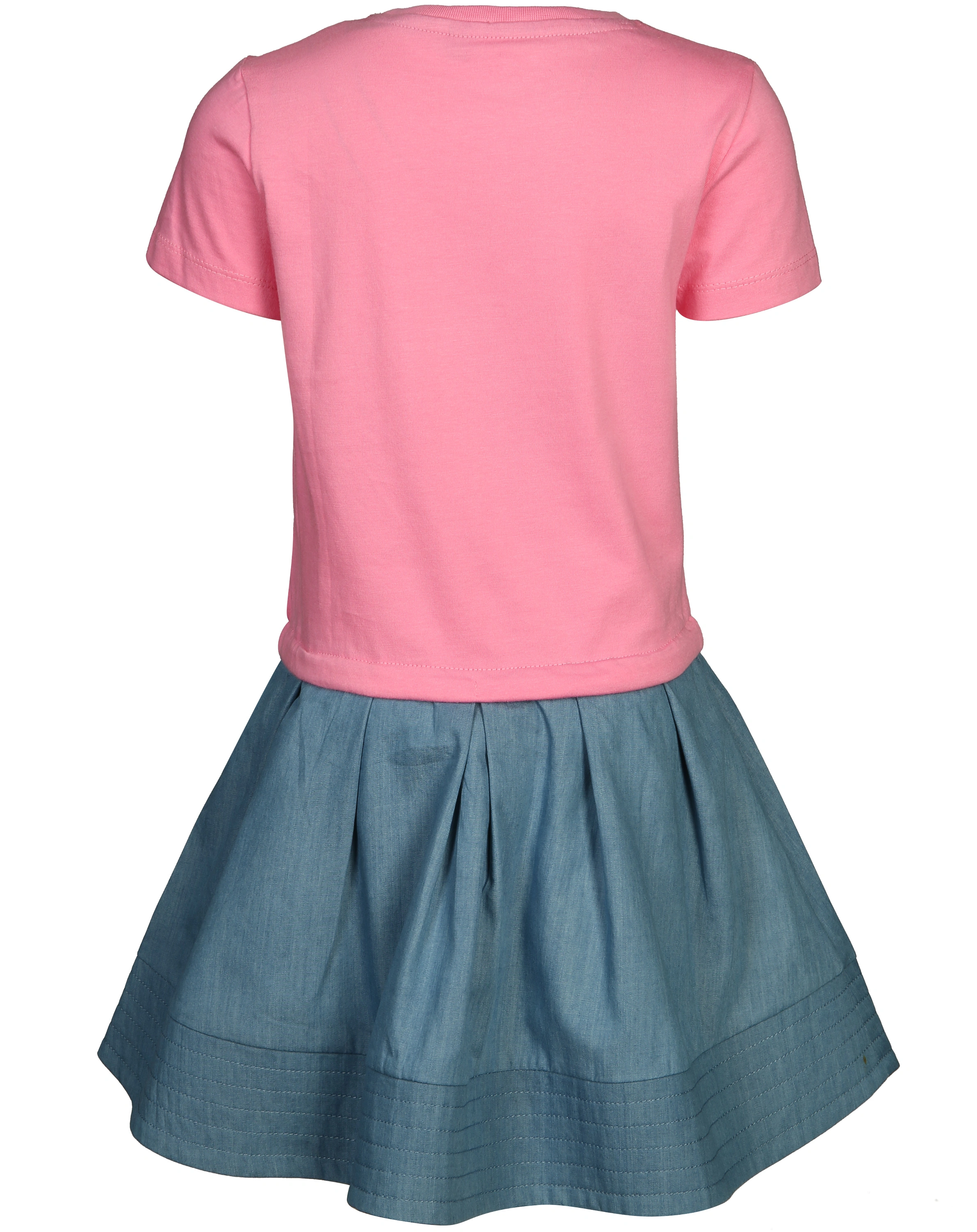 Kurzarm-Kleid WILD in rosa/blau