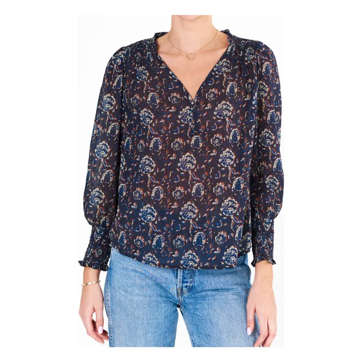 M.A.B.E. Blouse Imprimé Seren | Bleu foncé