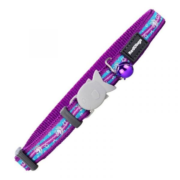 Red Dingo Coleira para Gato Style Roxo 20-32 cm Unicórnio