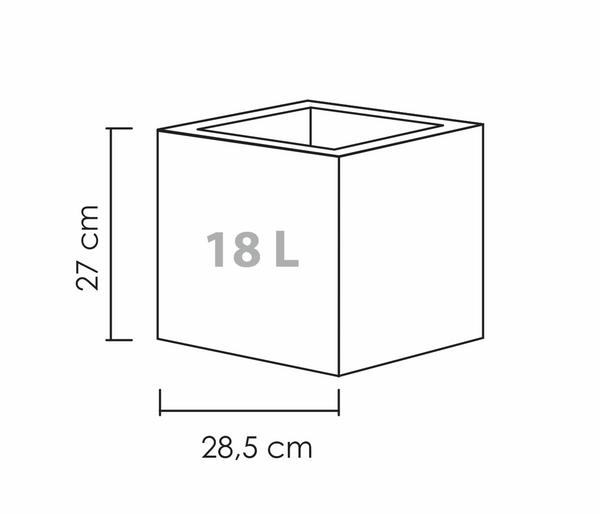 Scheurich Kunststoff-Topf C-Cube, quadratisch