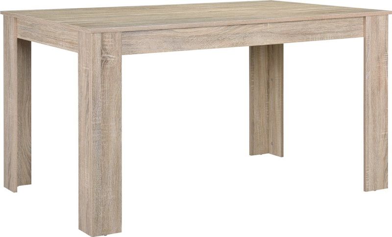 Eettafel Nora landelijke stijl 140x90x77 cm licht eiken