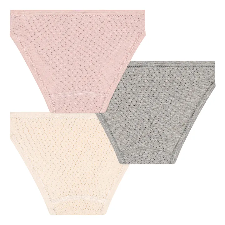Petit Bateau Lot 3 Culottes Unies | Rose