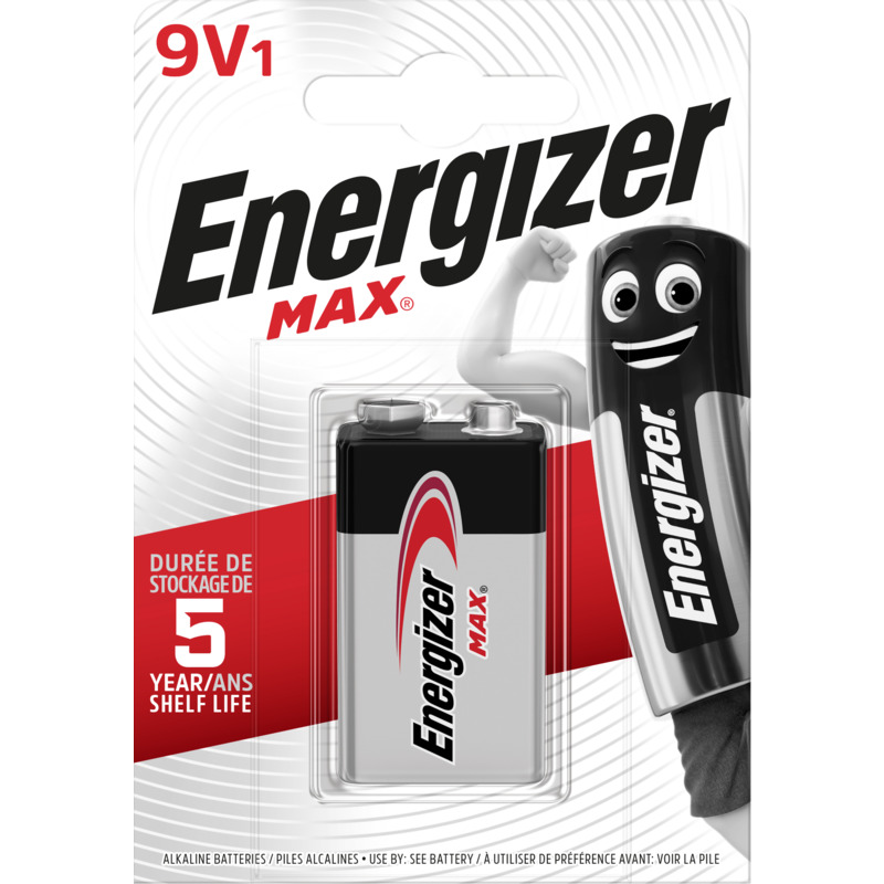 Energizer Batterie Max, 9V/LR61, 1 Stück