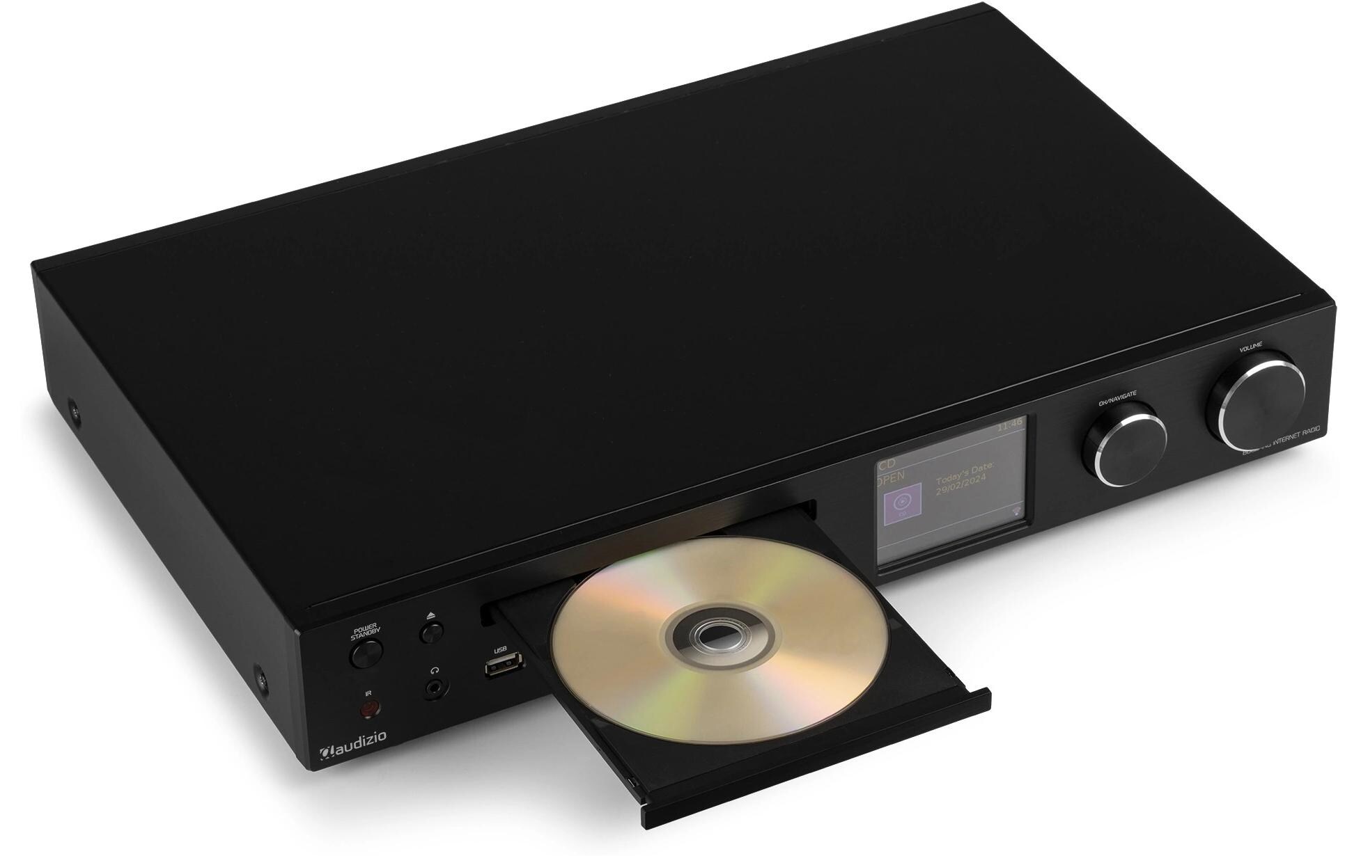 Internet Radio Bolzano Schwarz<br>Radio mit Verstärker und DAB+/CD