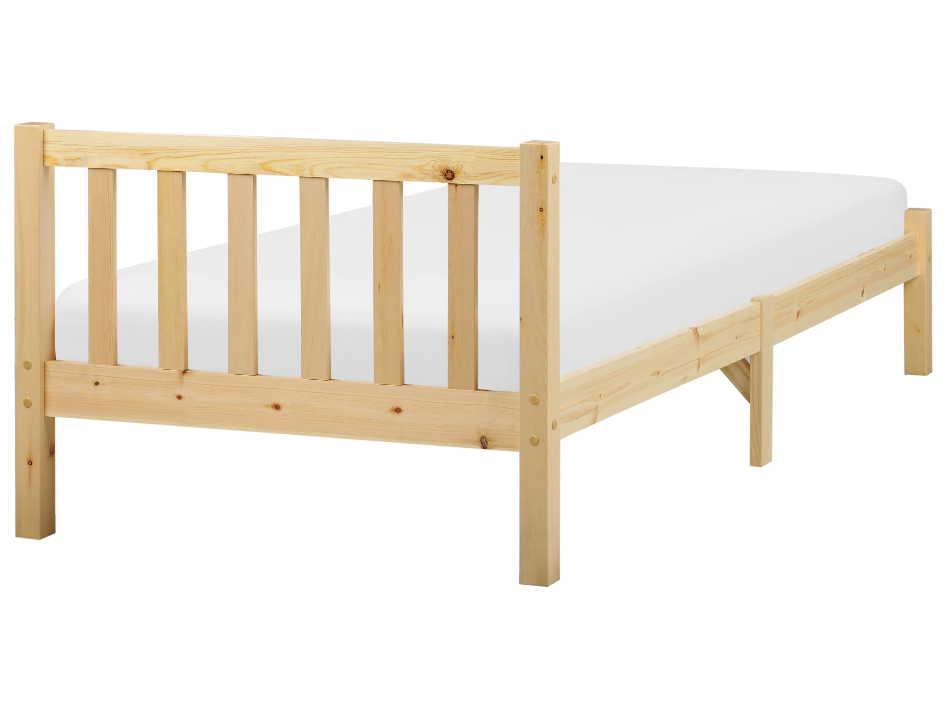 Bed Dennenhout FLORAC 90 x 200 cm Lichtbruin
