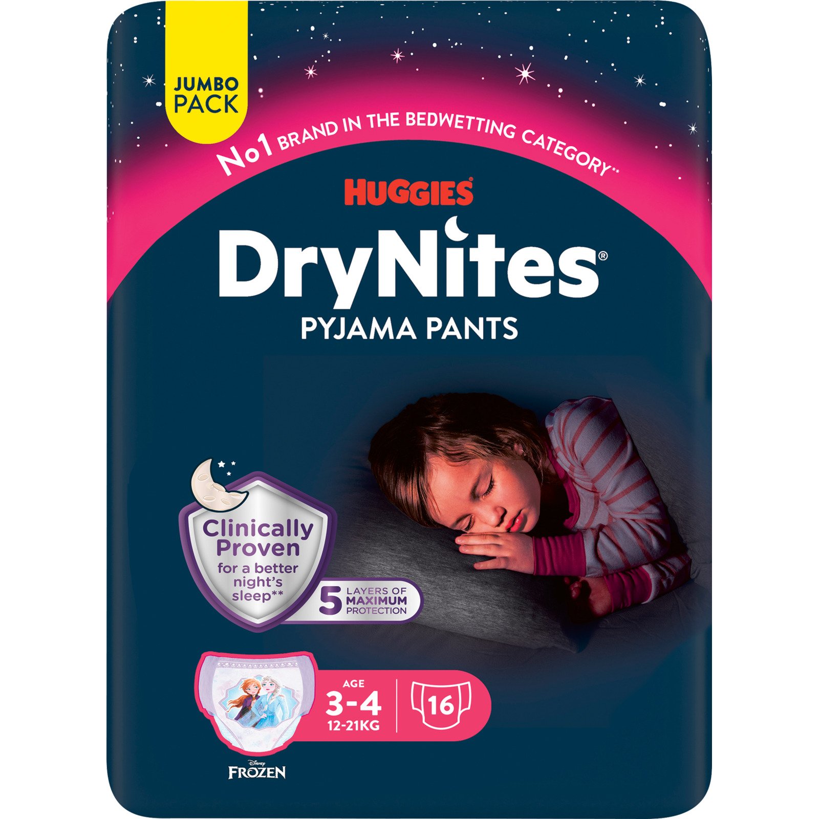 Huggies DryNites Pyjama-Nachthöschen Gr. 3-4, 16 Stück