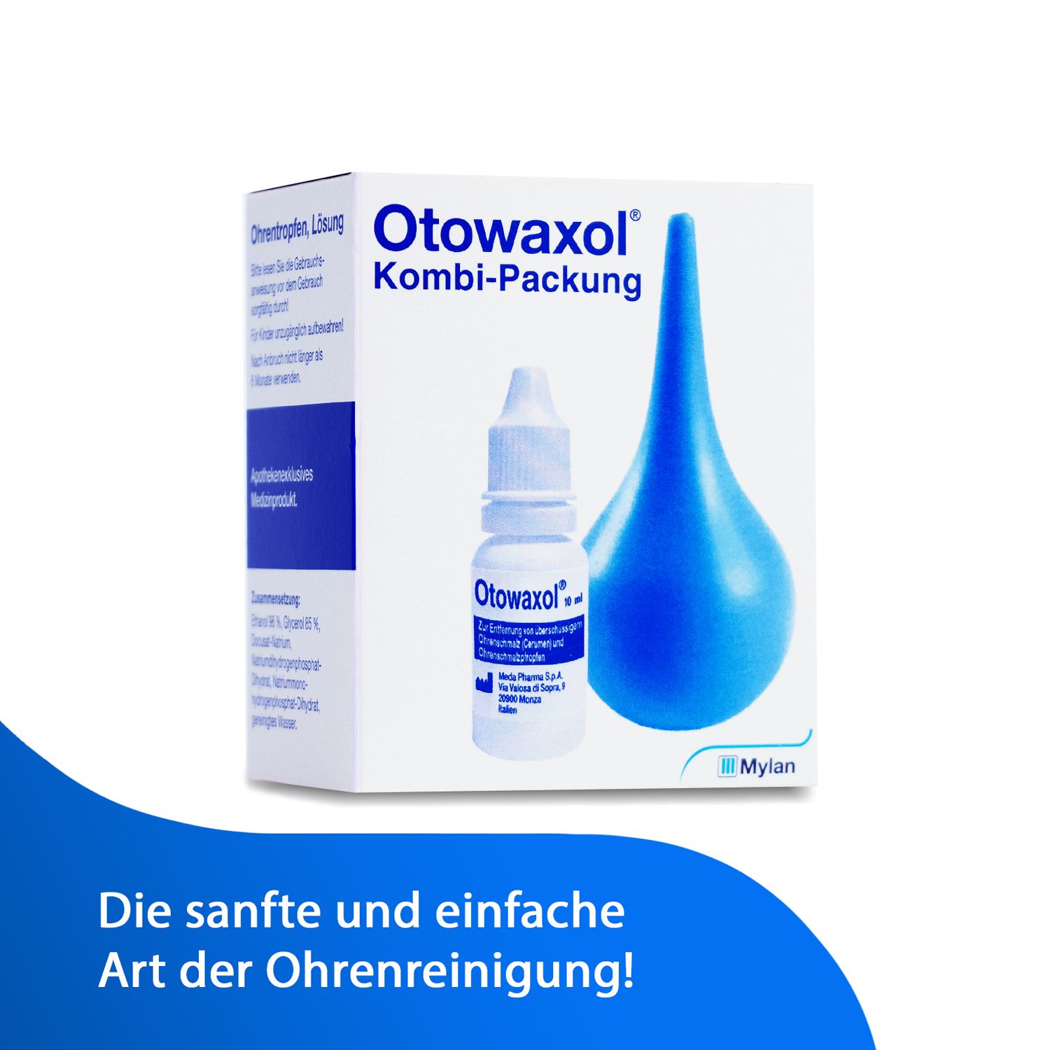 Otowaxol Kombi-Packung - Ohrenschmalzentferner zur sanften Ohrenreinigung, inkl. Ohrenspritze