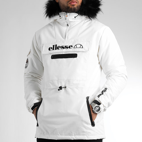 Parka Col Zippé Fourrure Paganella SHD09143 Blanc
