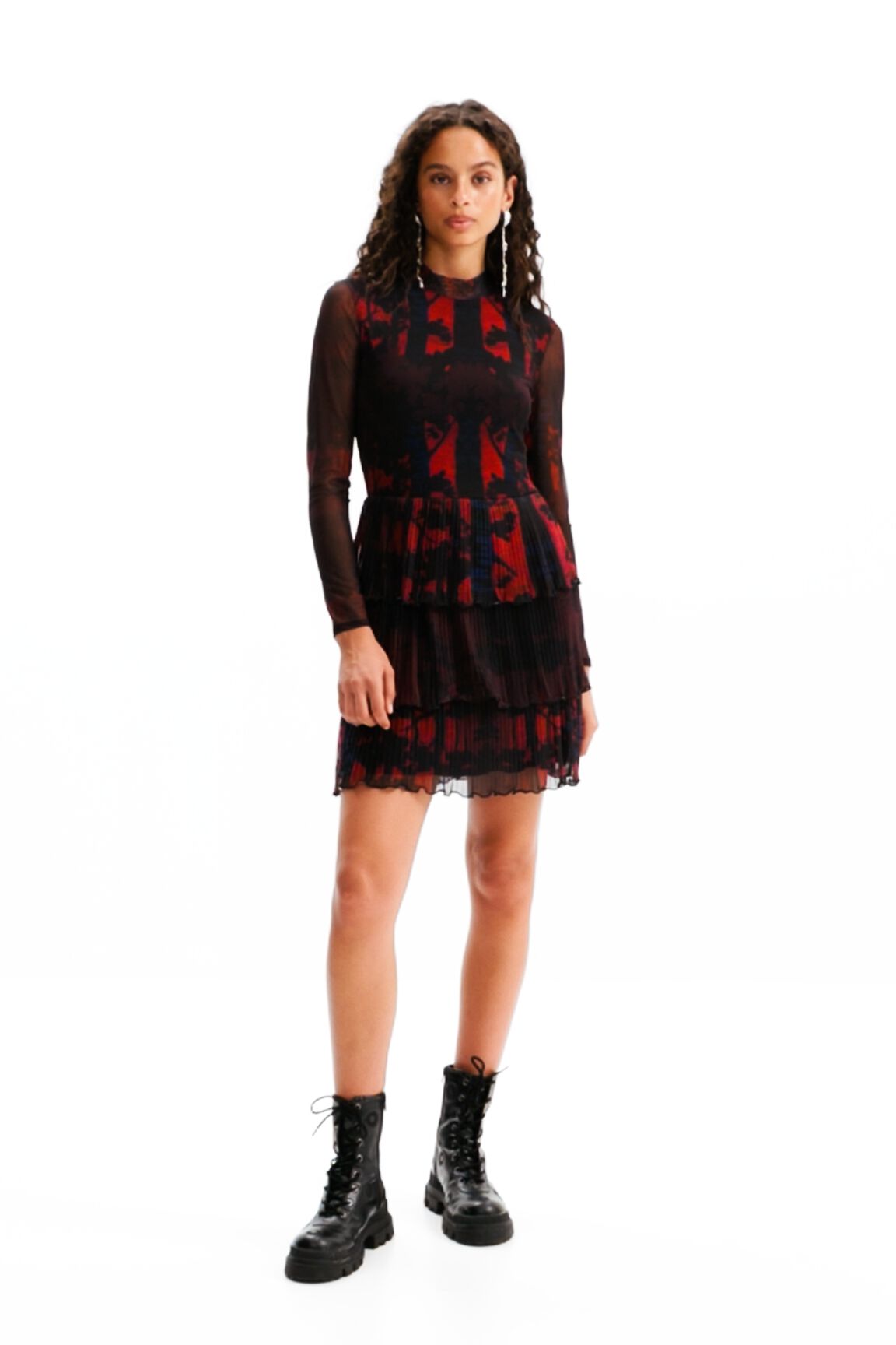 Robe courte plissée M. Christian Lacroix