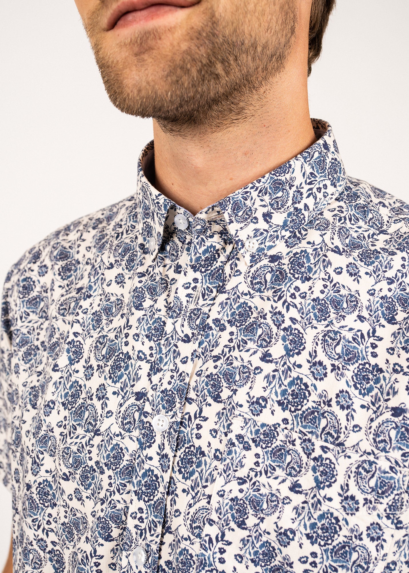 Chemise à manches courtes imprimée Davin
