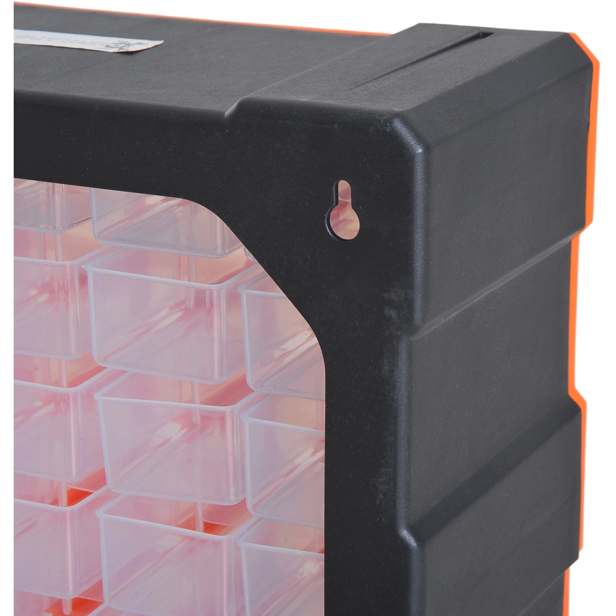 DURHAND Kleinteilemagazin mit 60 Fächer orange