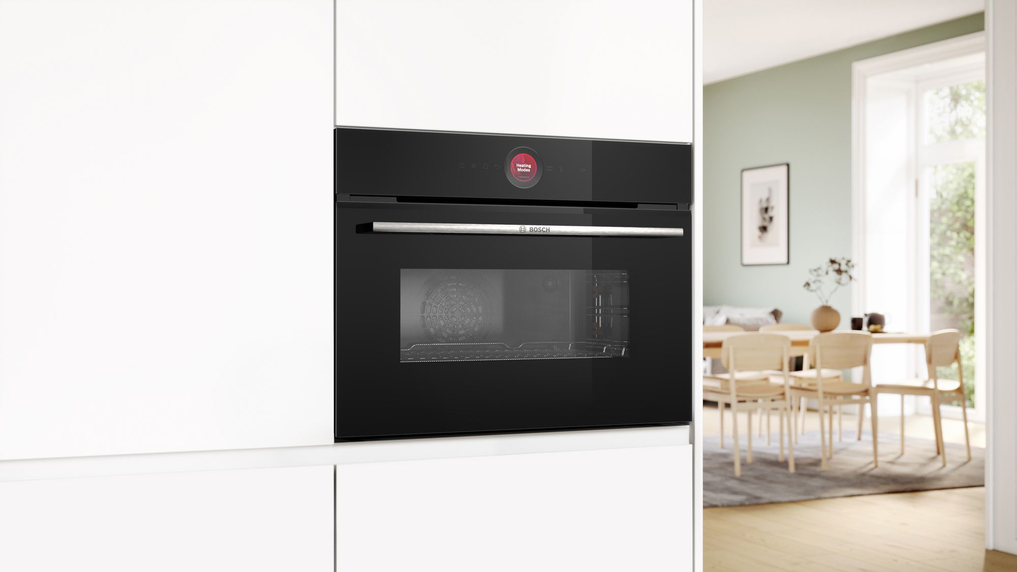Forno compacto Série 8 com micro-ondas 60 x 45 cm Preto CMG7241B1