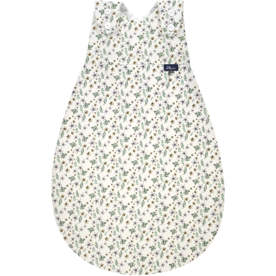 Alvi® Baby-Mäxchen® Außensack Petit Fleurs grünweiß