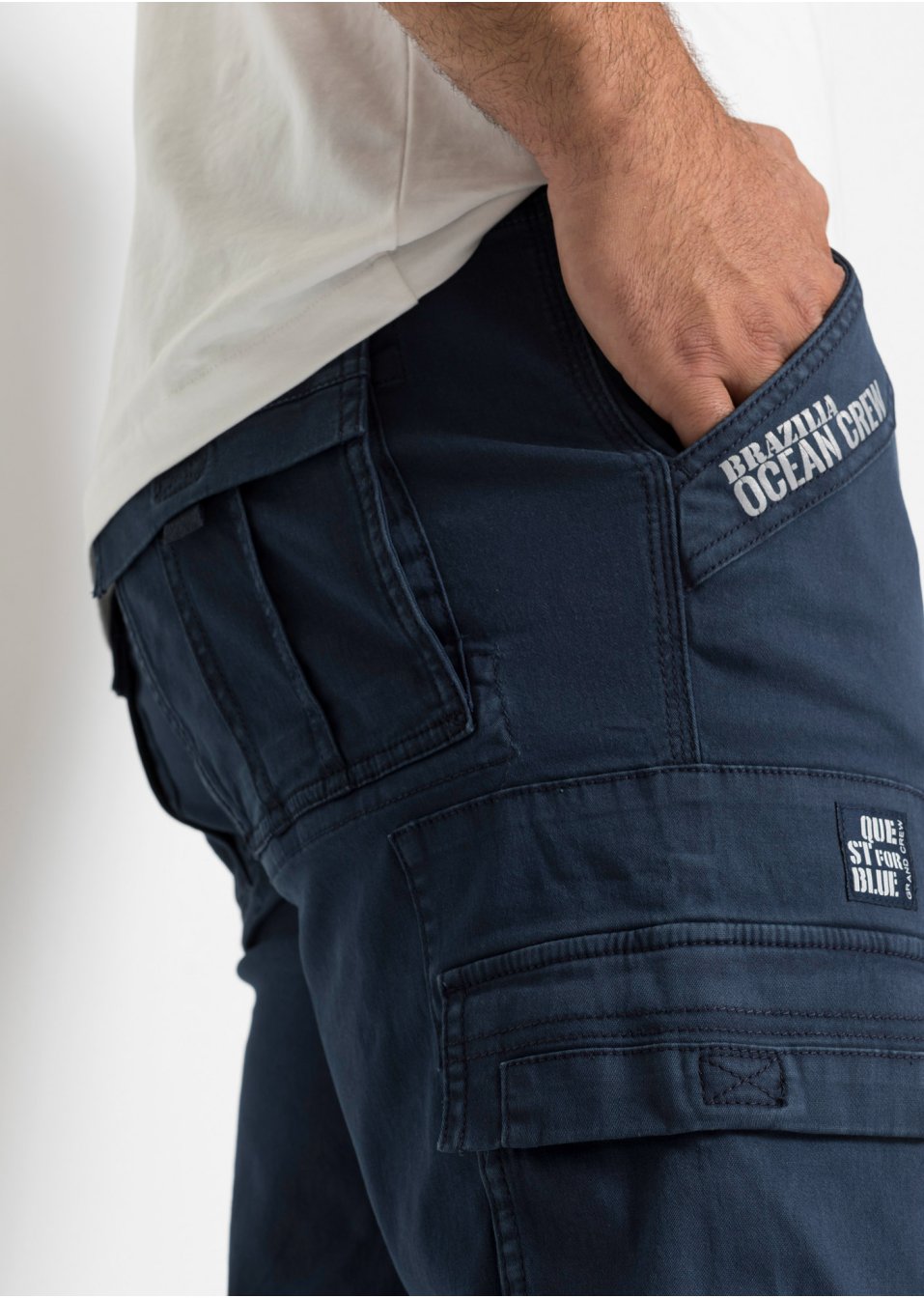 Bermuda long avec poches cargo, Regular Fit