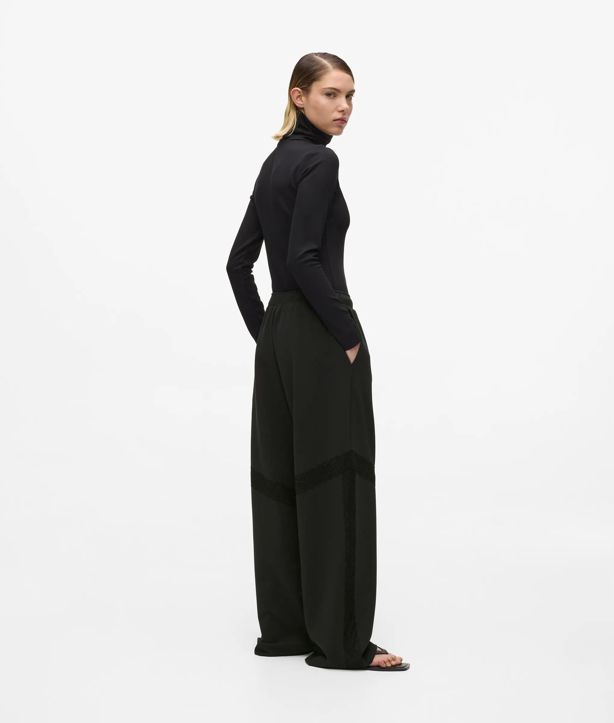 Kanten detail joggingbroek
