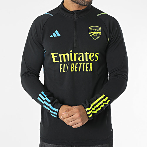 Sweat Zippé Slim A Bandes Arsenal HZ2183 Noir