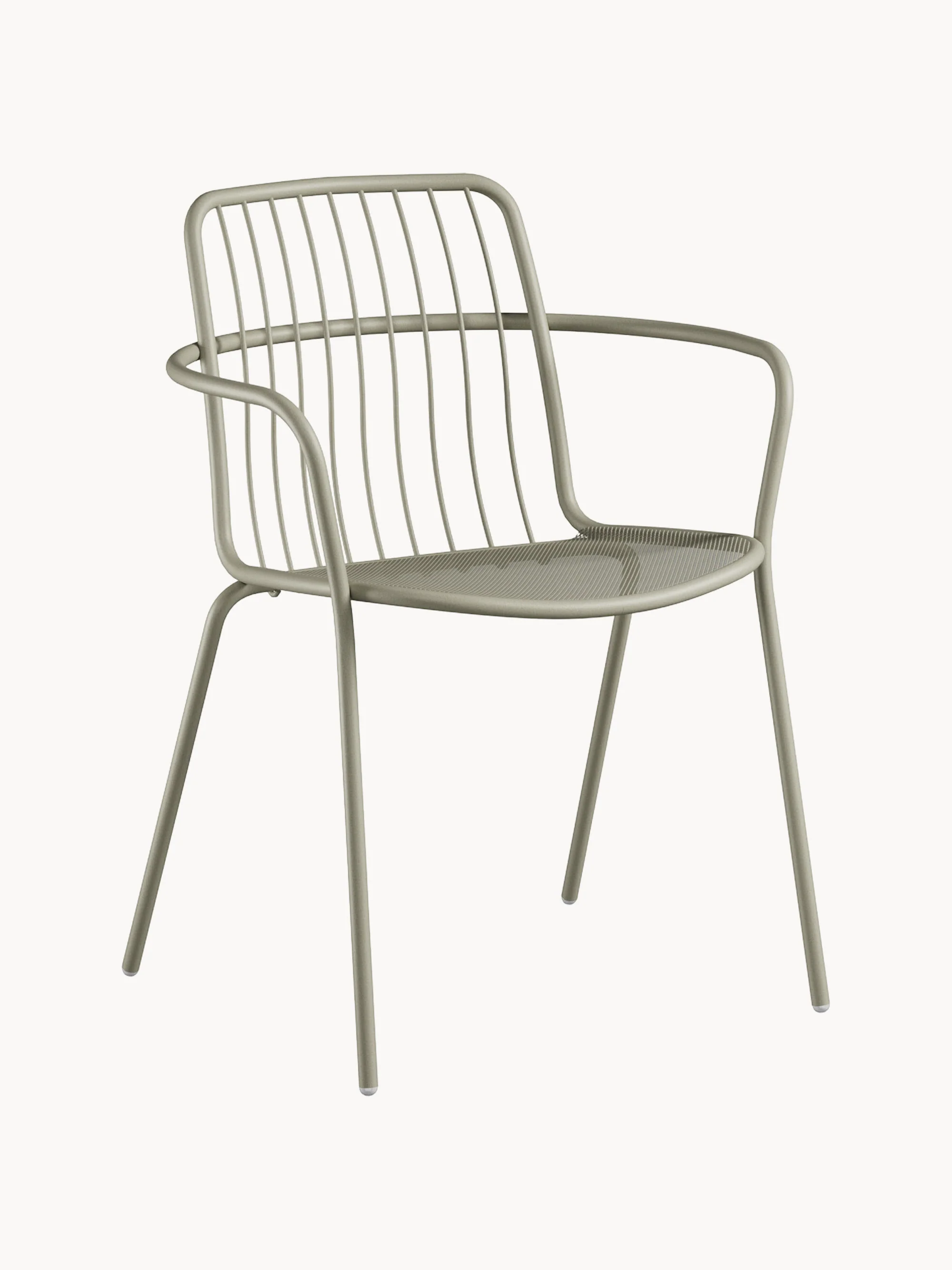 Stapelbare tuinstoelen Alisea met armleuningen, 2-delig