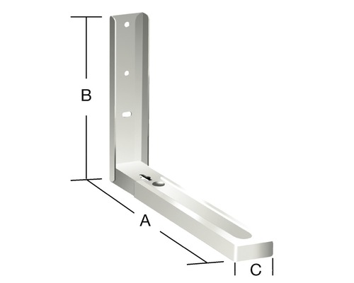 Techno-Konsole magnetronbeugel, zwart, 1 stuk