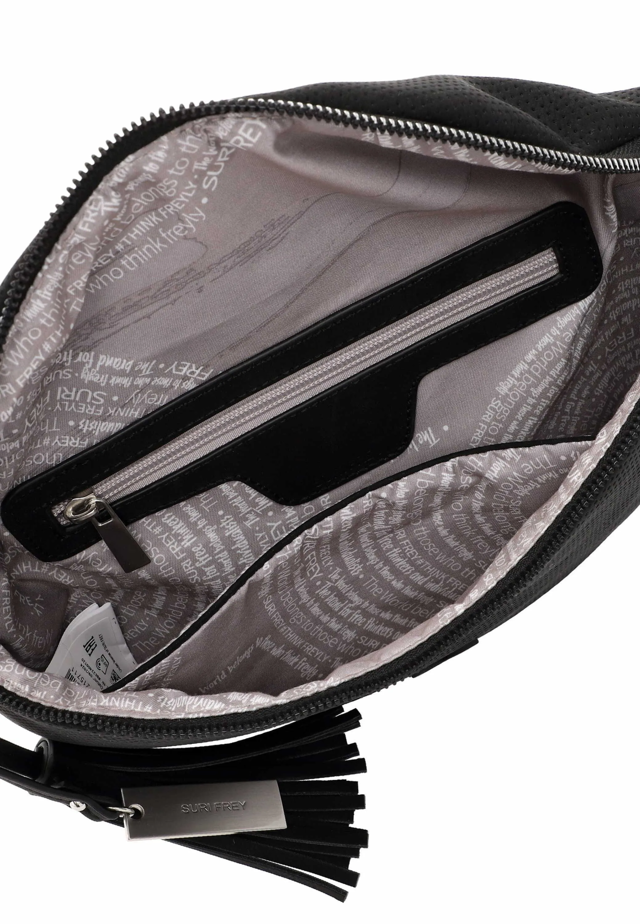 SURI FREY Gürteltasche / Bodybag Schwarz Lederimitat