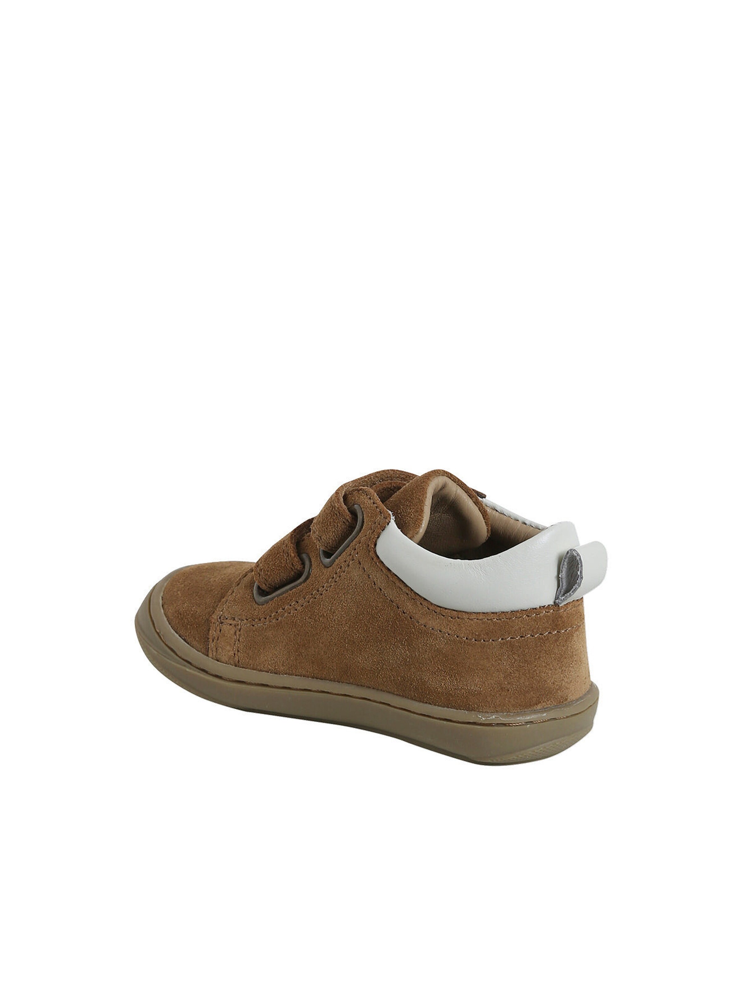 Vertbaudet Baby Lauflernschuhe mit Klett aus weichem Leder braun