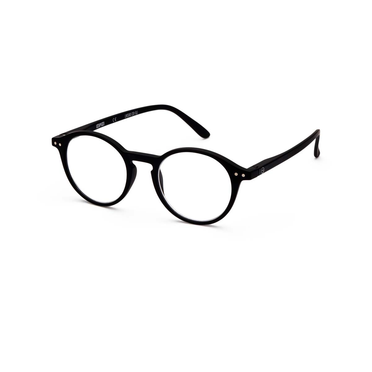 +2.00 Black Circular Reading Glasses: Izipizi