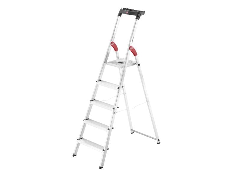 Hailo Stehleiter L60 5 Stufen Die praktische Alu-Sicherheits-Haushaltsleiter