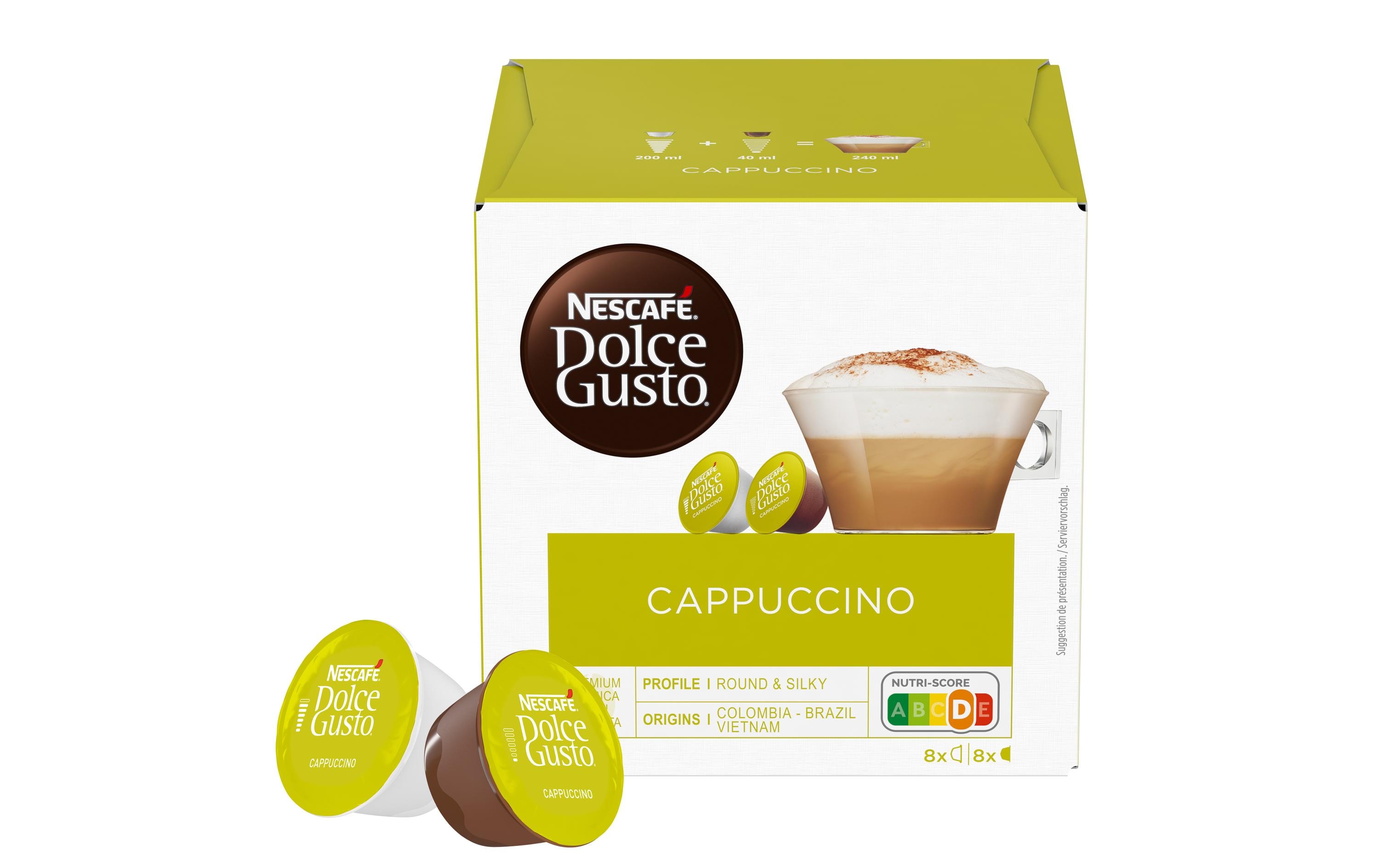 Kaffeekapseln Dolce Gusto Cappuccino 8 PortionenNescafé Dolce Gusto Cappuccino Kaffeekapseln