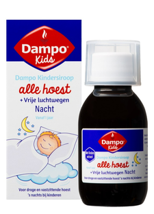 Dampo Kindersiroop Alle Hoest   Vrije Luchtwegen Nacht 100ML