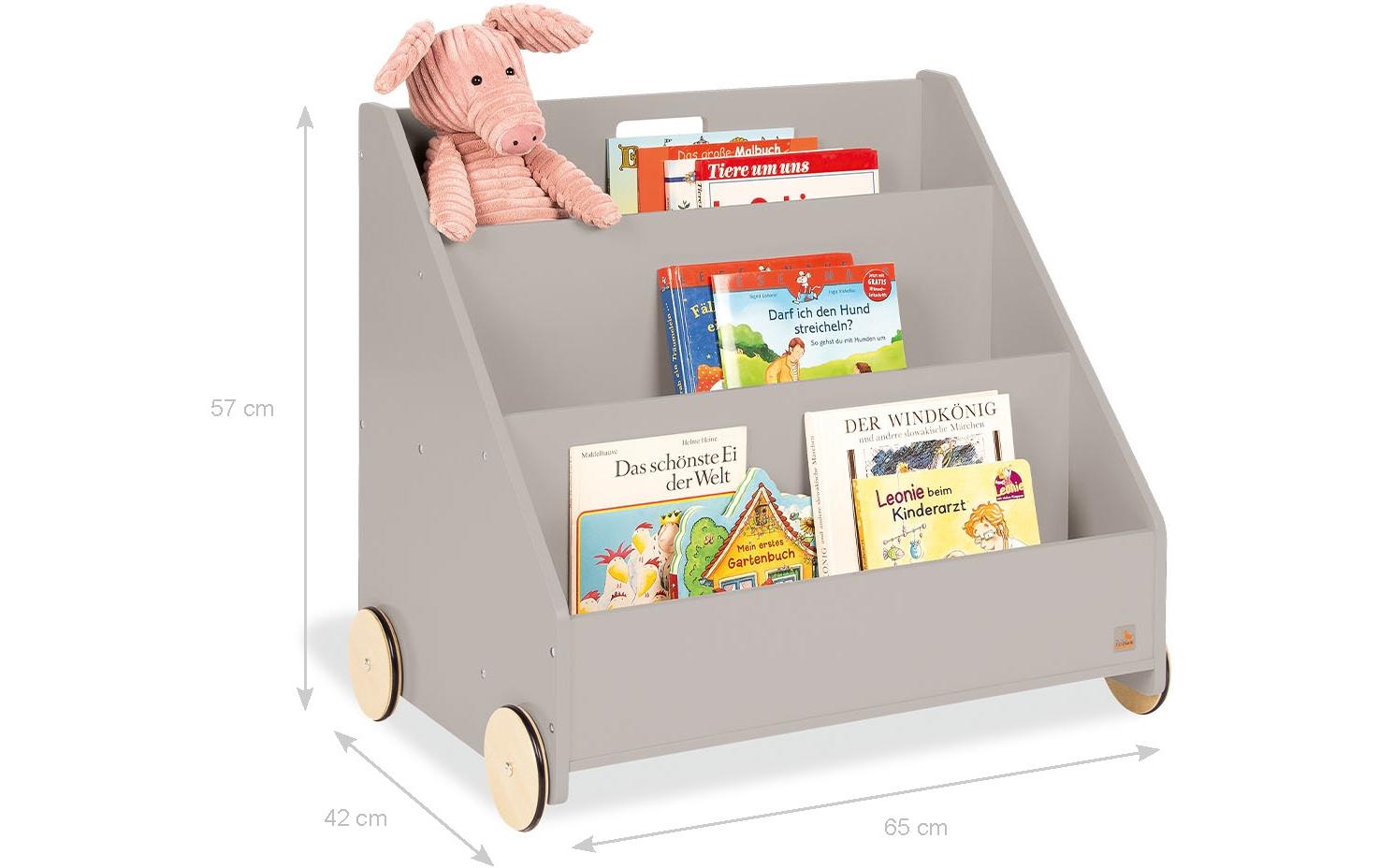 Bücherregal Lasse<br>Kinder-Bücherregal mit Rollen