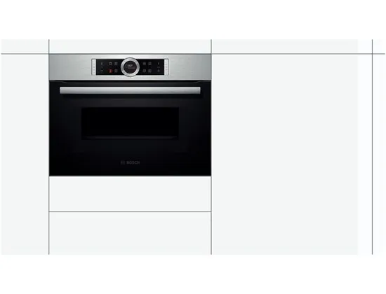 Bosch Serie | 8 CMG633BS1 - Kombinationsovn - til indbygning - niche - bredde: 56 cm - dybde: 55 cm - højde: 45 cm - med selv-rengøring - inox
