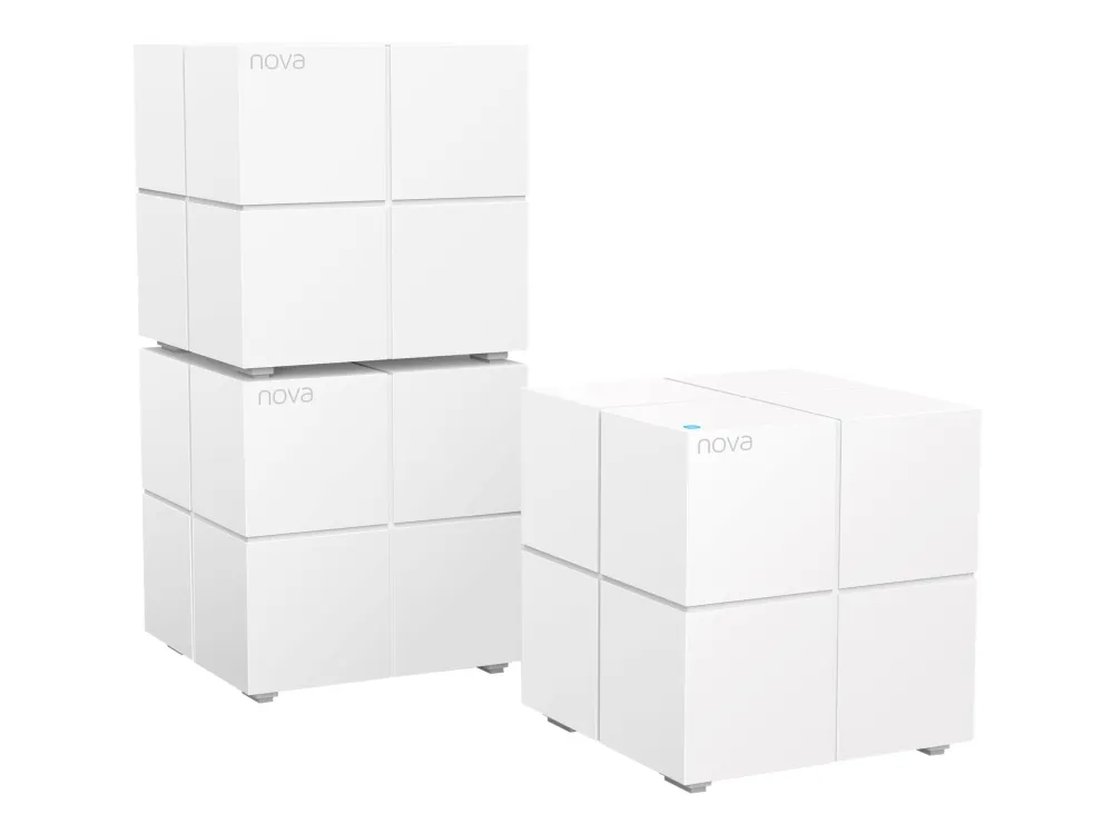 Tenda Nova MW6 - Wi-Fi-system - (3 routere) - op til 6000 sq.ft - mesh 1GbE - Wi-Fi 5 - Dual Band