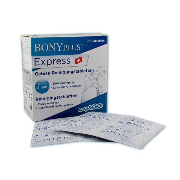 BONYplus Express Gebissreinigungs-Tabletten (32 Tabs)