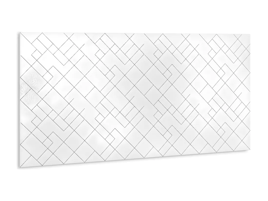 Panneaux muraux autocollants en vinyle imperméable - Carrés minimalistes 100 x 50 cm