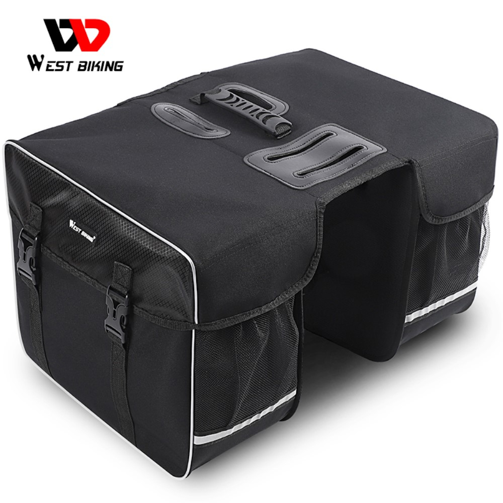 (30L) Wasserfeste Fahrrad Gepäckträger Gravel Bike Tasche Velo Organizer - Schwarz