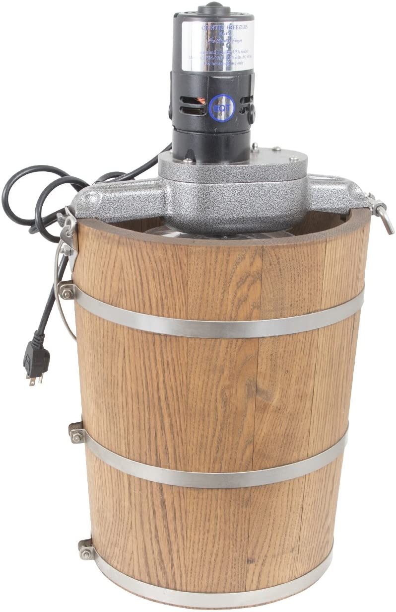 Machine à glace country 6 qt-baignoire en bois classique-moteur électrique de campagne