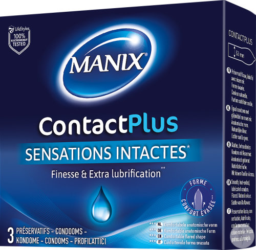 Manix Contact Plus Sensations Intactes 3 Préservatifs