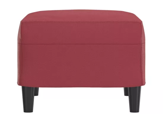 Repose-pied Rouge bordeaux 60x50x41 cm Similicuir