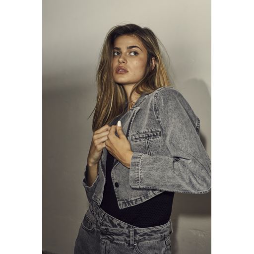 Co'Couture Vika Crop Blazer, Mid Grey, M