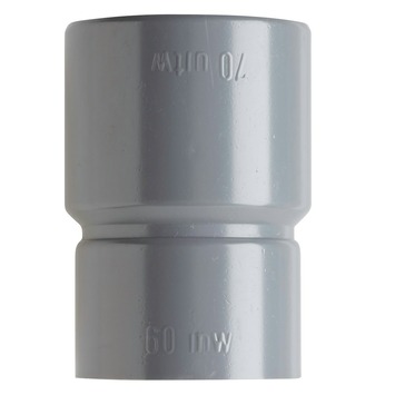 Martens verloopstuk PVC grijs 1x lijmverbinding 70x60 mm