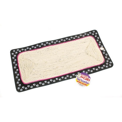 Tapete arranhador de sisal bege para gatos