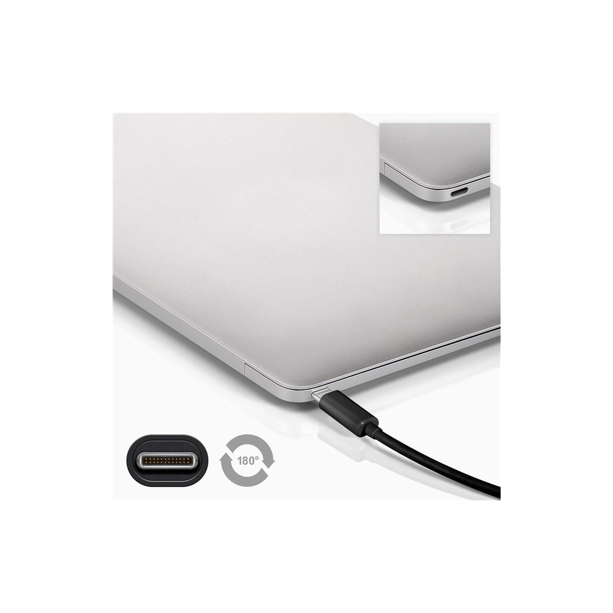 USB 2.0-kabel (USB-Câ„¢ til micro-B 2.0), svart