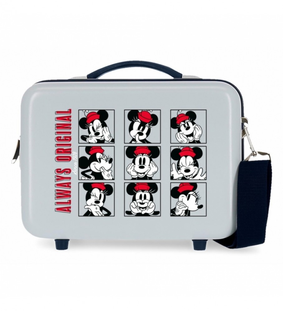 Bolsa Joumma Neceser ABS Minnie Sempre Original Boas Vibrações Apenas Adaptável azul -29x21x15cm-