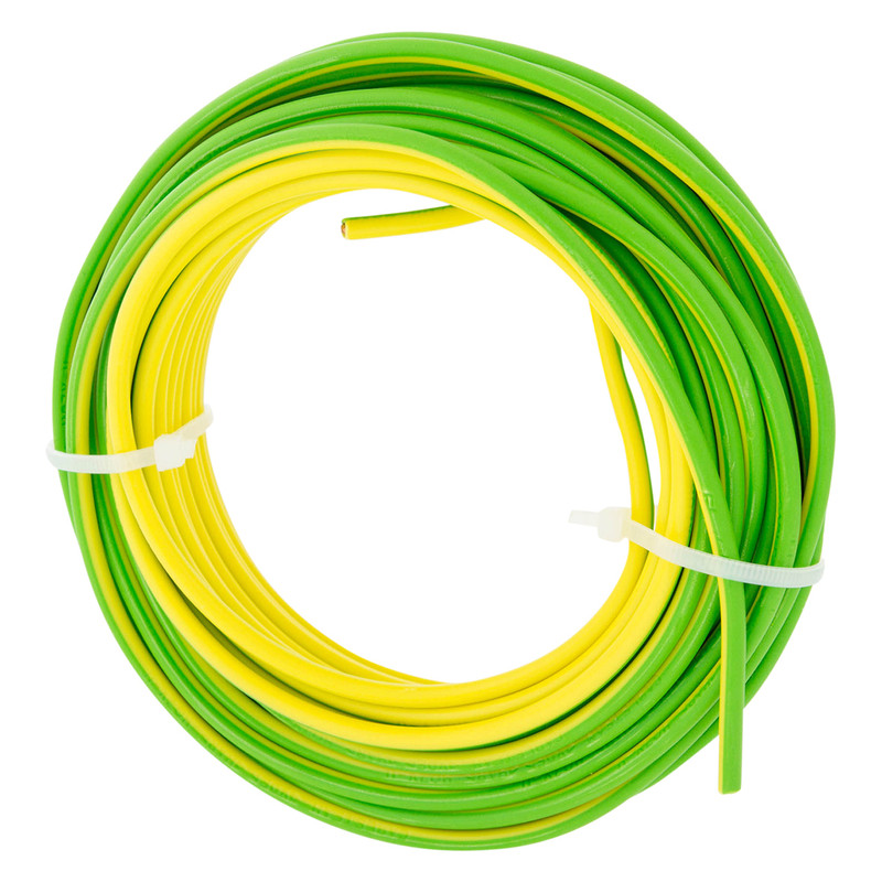 Installatiedraad VD H07V-U 10m 2,5mm² geel/groen