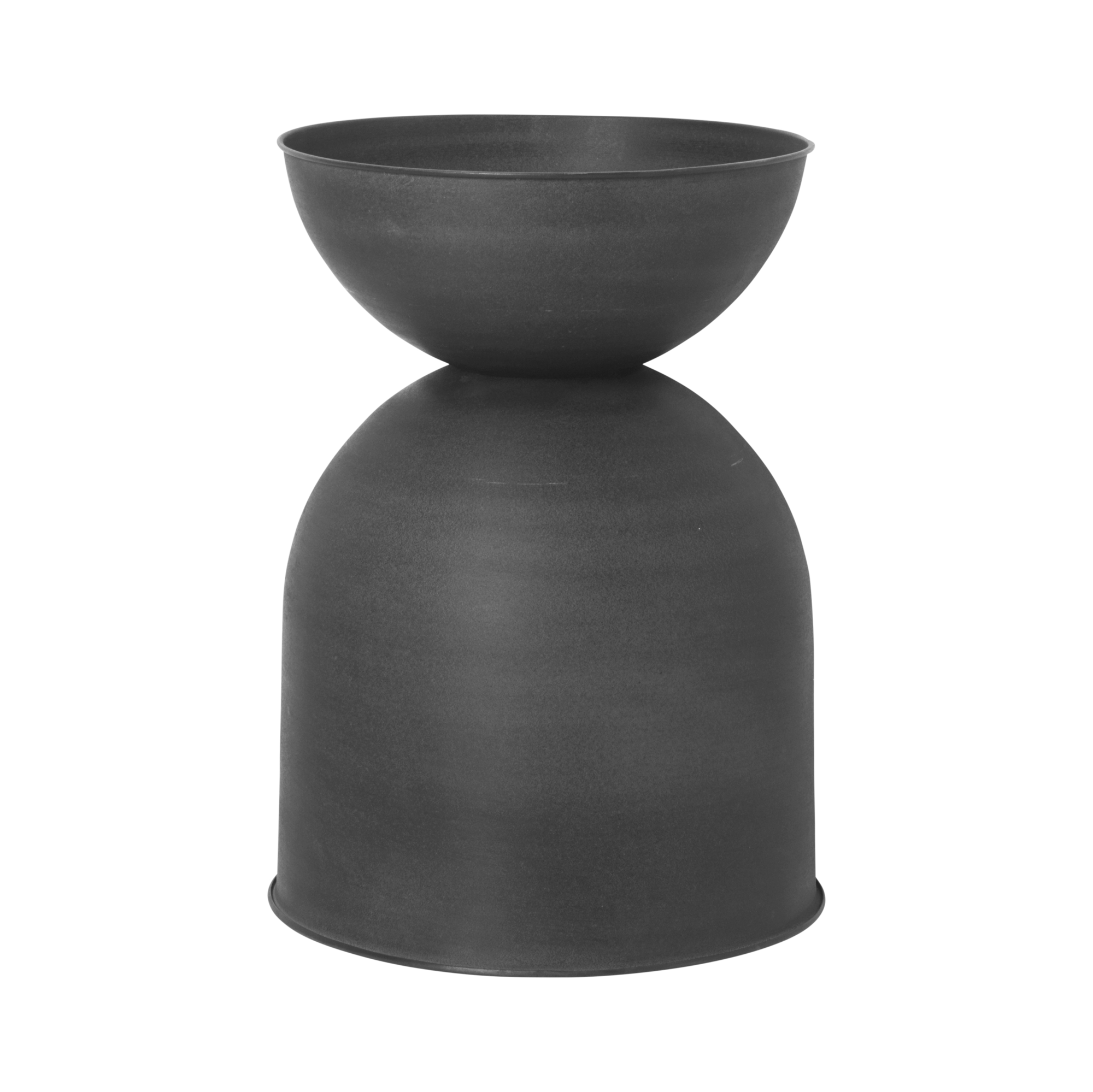 Bloempot Hourglass M zwart